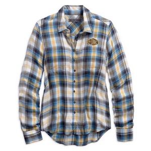Harley-Davidson® Women’s Long Sleeve Plaid Shirt